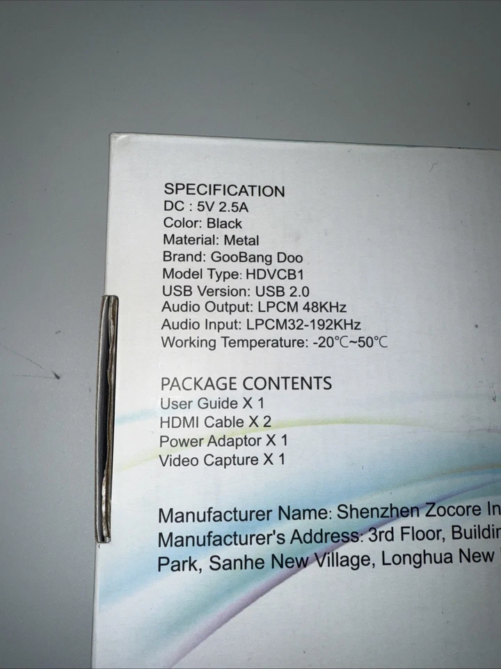 GooBang Doo XB-III HVCB1 Mini 1080p HDMI Video Capture Box for Gameplay - Image 4 of 4