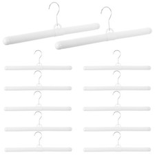 12pcs Padded Hangers: White Foam Padded Hangers for Home and Clothing Store -