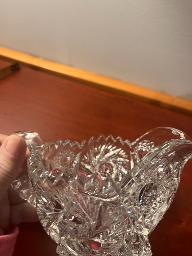 Vintage Imperial Glass Sawtooth and Swirl Sugar and Creamer Set -EUC - Picture 14 of 16