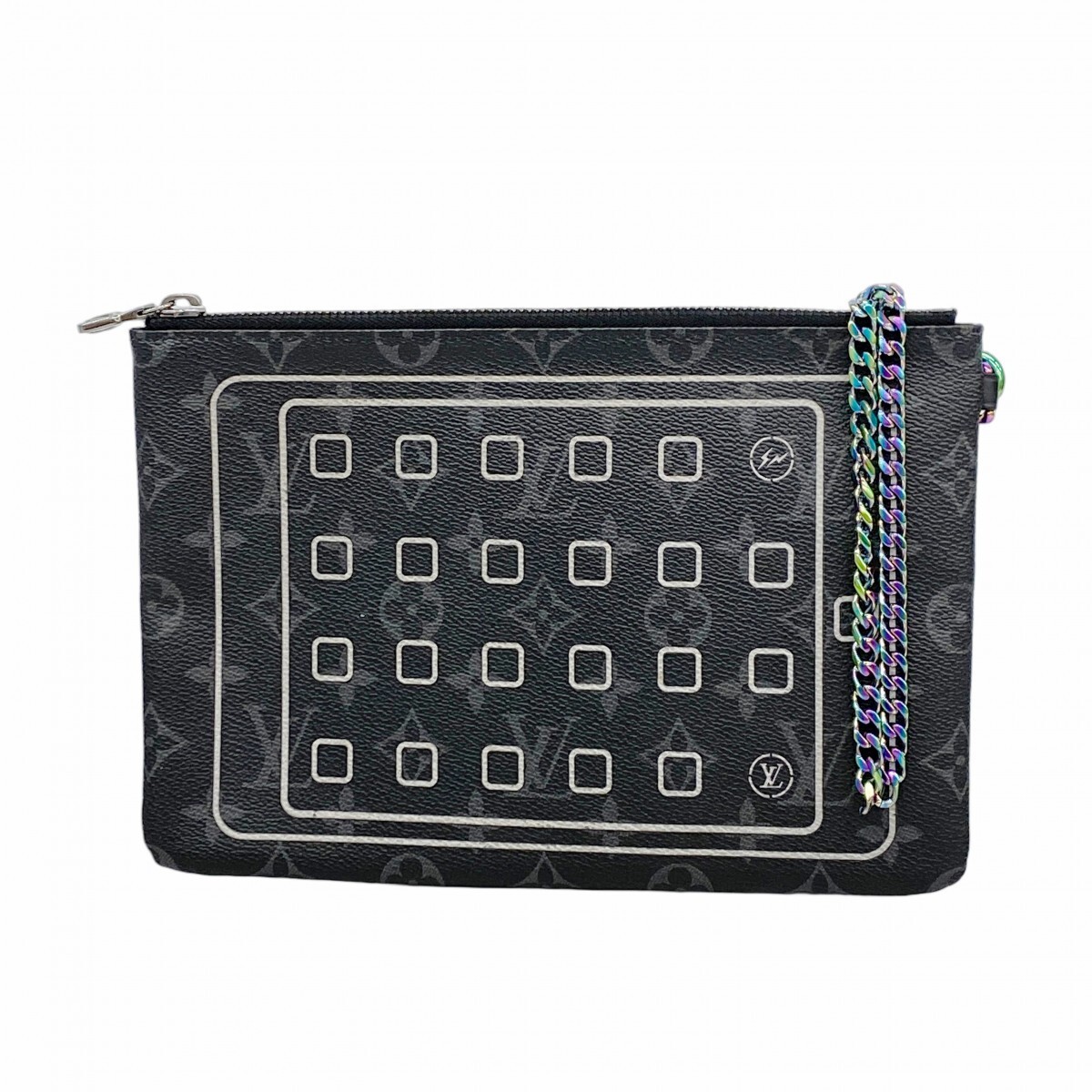 Louis Vuitton Pouch Monogram Eclipse Fragment Collaboration iPad Case M64449 505