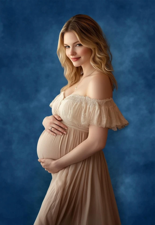 Telón de fondo de fotografía abstracta azul de 5x7 pies foto en la cabeza retrato fondo Ph... Foto 3 de 4