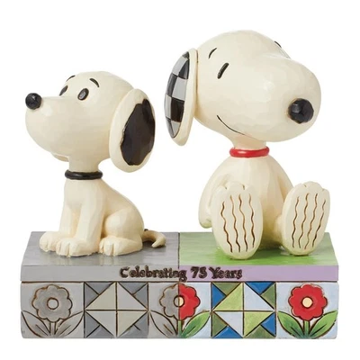 Jim Shore Peanuts 1950s Snoopy & Todays Snoopy Figurine 6016274