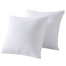 Waterproof Feather Proof Pillow Protectors 20x20 with Zipper Pack of 2 Soft B...