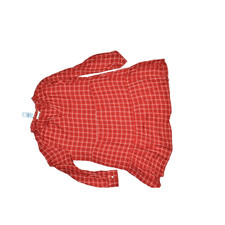 NEW Loft Outlet Red Plaid Dress Women's Petite Size L Long Sleeve Pockets
