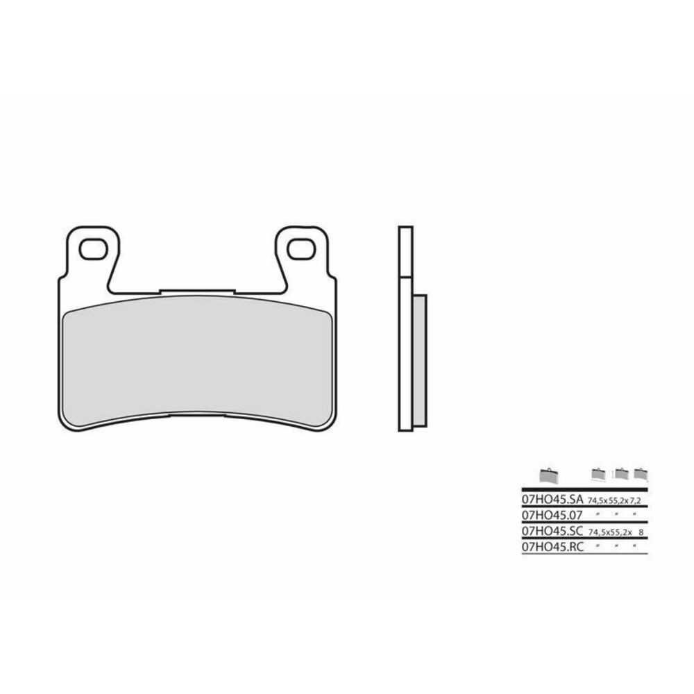 Free Shipping Brembo Sintered Brake Pads 07HO45SA For Motorcycle