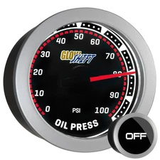 GlowShift Tinted Series 100 PSI Oil Pressure Gauge Kit - Includes Sensor -