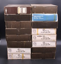 LOT OF 16 MIXED ROTARY SLIDE TRAYS HOLDS 100 2"X2" SLIDES