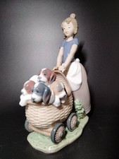 Lladro Walk With Puppies 5364 Figurine Ceramic Doll Ry003
