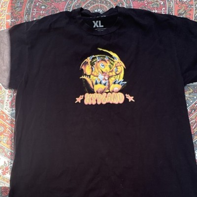 HYPLAND Yu-Gi-Oh! Red-Eyes Black Dragon Black Graphic T-Shirt Men s XL