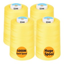 All Purpose Sewing Thread 4 Cones of 5500 Yards 40S/2 Lemon Polyester