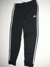 Adidas Boys Youth XL 18/20 Sweatpants Athletic Black Pants Striped NEW