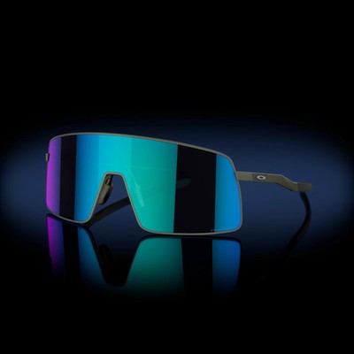Oakley Sunglasses Sutro Ti OO6013-0436 Satin Lead Frame / PRIZM Sapphire Lens