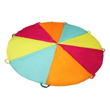 SPINFOX Multicolored Parachute - 6FT, 10FT, 20FT with Handles for Kids 6ft