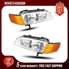 Headlight Assembly For 94-97 Honda Accord Halogen Chrome Housing Left Right Headlight Assembly For 94-97 Honda Accord Halogen Chrome Housing Left Right