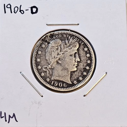 1906-D Barber Quarter — photo from the most recent tracked eBay sale