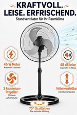 Standventilator Ventilator Luftkühler Oszillierend 45W mit STARK NEU B-WARE