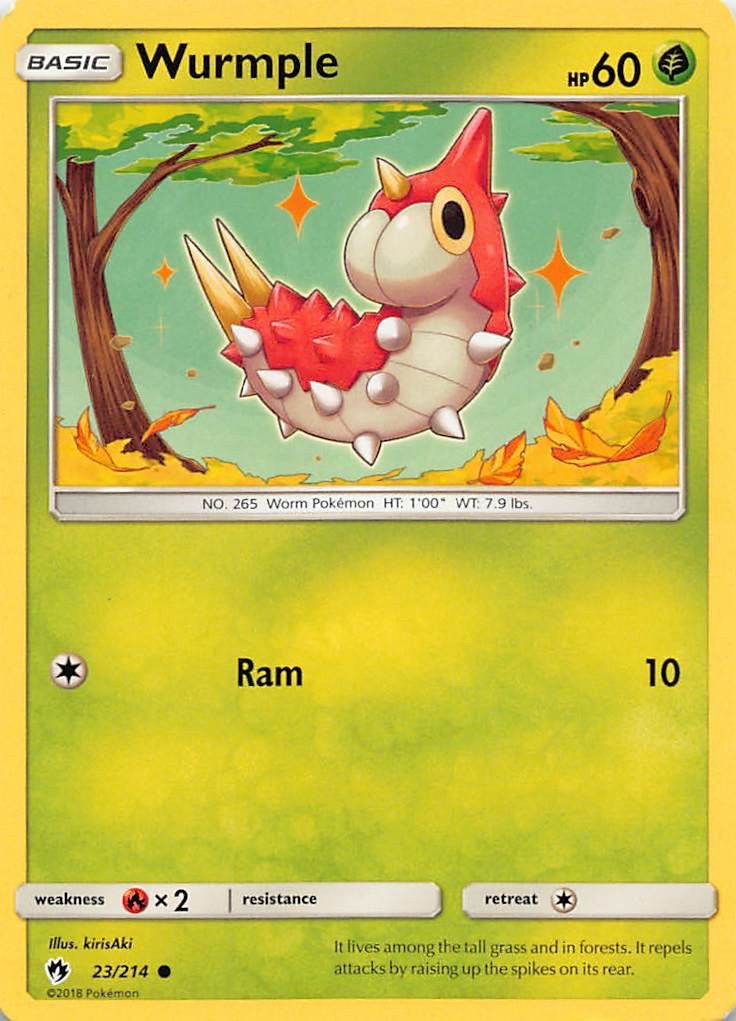 Wurmple 23/214 Common Non Holo Pokemon TCG (2018)