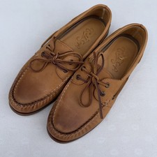 Top Copa Sperry Oro ~ Sider Para Hombre Talla 9 Auténtico Original 2 Ojos Zapato de Barco en Tostado