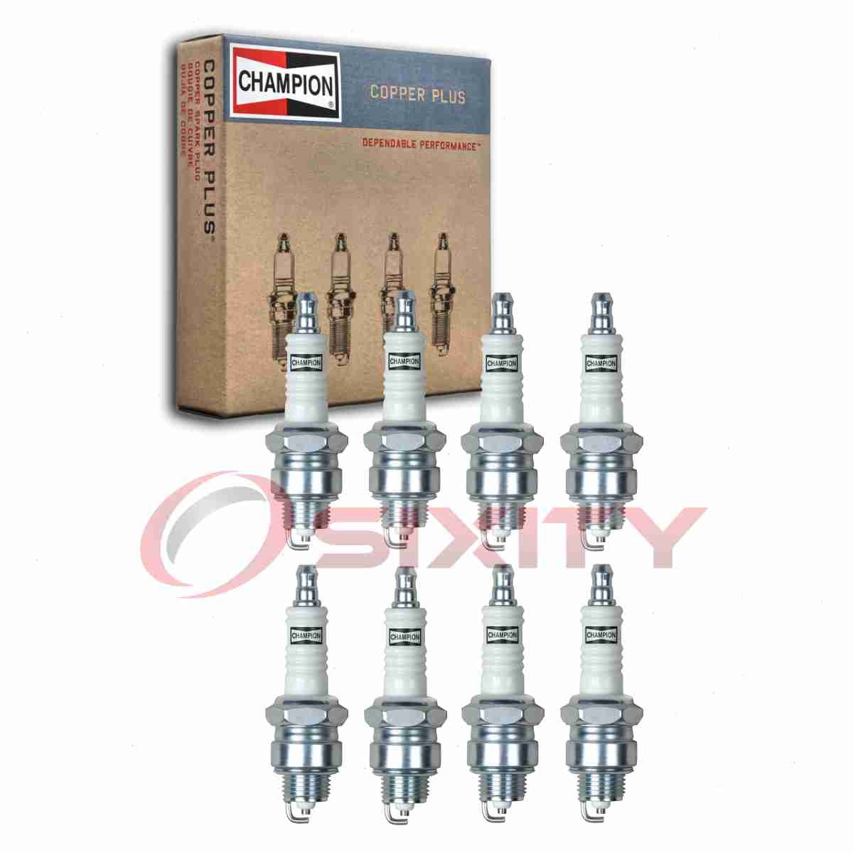 8 pc Champion Copper Plus Spark Plugs for 1965-1967 Bristol 409 5.2L V8 um