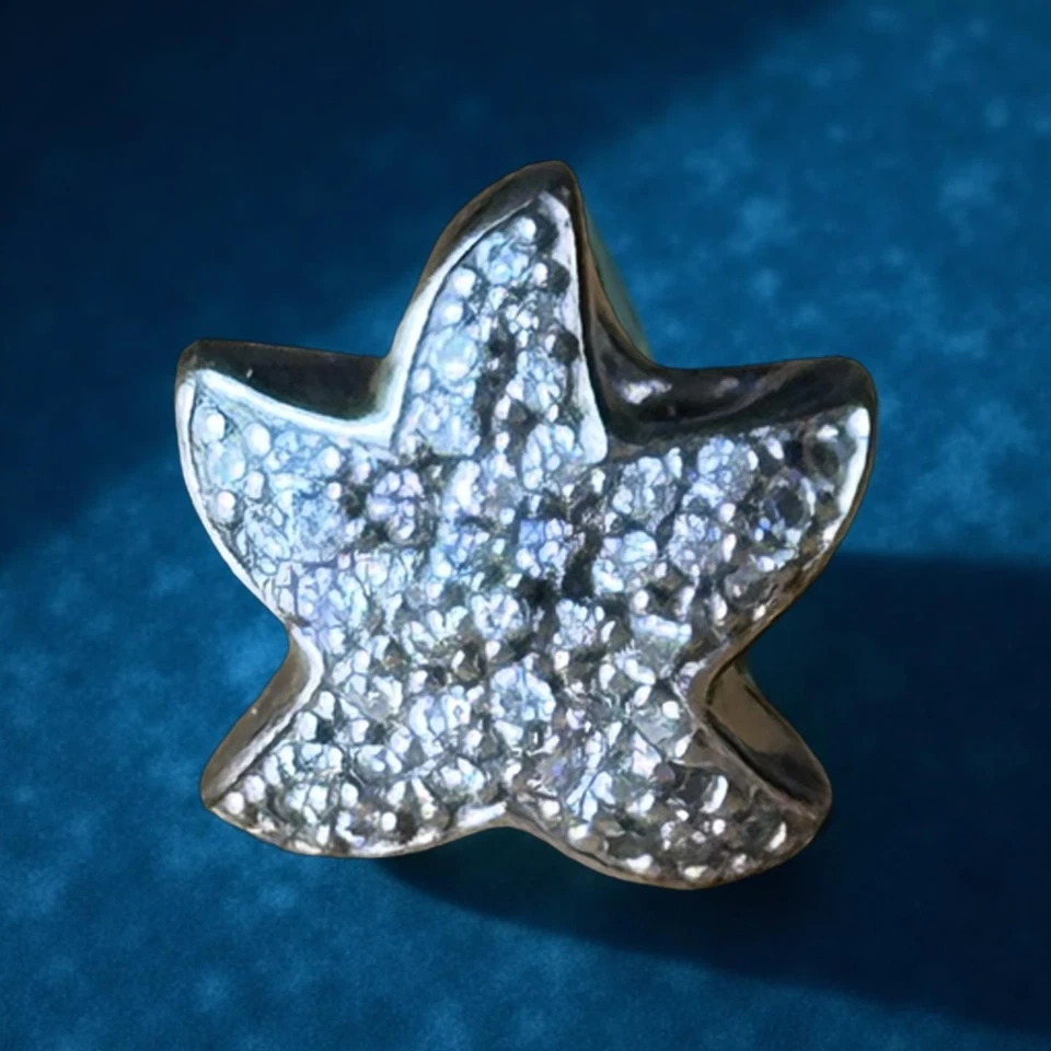 Silber Charm Anhänger Seestern Stern Meerestier Energetix Magnetix Magnetschmuck - Bild 2 von 4