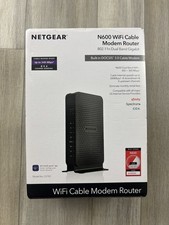 Netgear N600 WiFi Cable Modem Router C3700   DOCSIS 3.0 Dual Band, Open Box