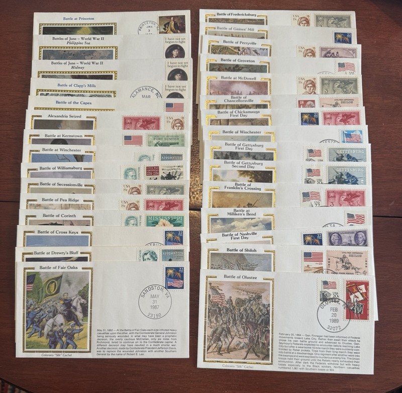 (30) US “Battle” Covers From 1977-1989- Colorano Cachet (See Description)