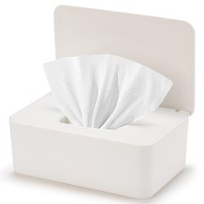 Baby Wipes Dispenser, Wipe Holder for  Adult,Keeps Wet Tissue White