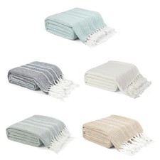 Cross-stitch Throw Blanket, Woven Cotton Throw for Sofas Bed Sofa Settee, 50x60"