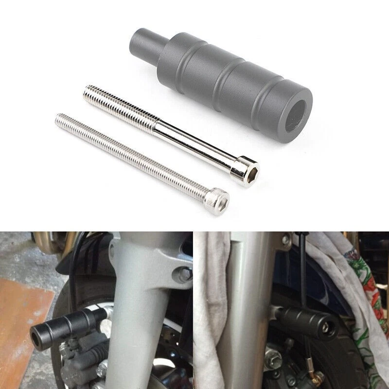 Soporte de luz de punto trasero para faros de montaje en horquilla para guardabarros M6 M8 color titanio para motocicleta Foto 2 de 4