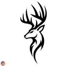 Deer Head Decal Buck Antler Sticker Hunting Truck Window Vinyl Art Deer Head Decal Buck Antler Sticker Hunting Truck Window Vinyl Art