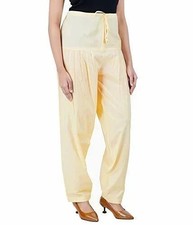 Cotton Salwar Women Bottom Women Patiala Regular Paint Fit Salwar Cream