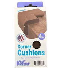 KidKusion Soft Foam Corner Cushions Brown 4 Pack Safety Protector MPN 05025