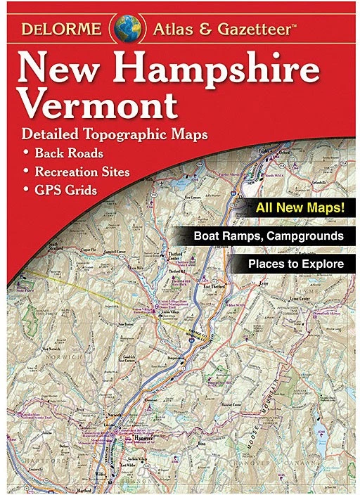 Delorme Atlas and Gazetteer: New Hampshire/Vermont Travel Guide