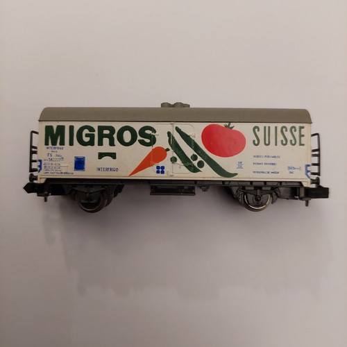 Eisenbahn Rivarossi Kühlwagen 582227 Migros Suisse Mehrfarbig Spur N gebraucht | Zustand: Gebraucht