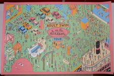 Adult Swim "On The Green" Tour Poster (Rick and Morty, Aqua Teen, Metalocalypse)