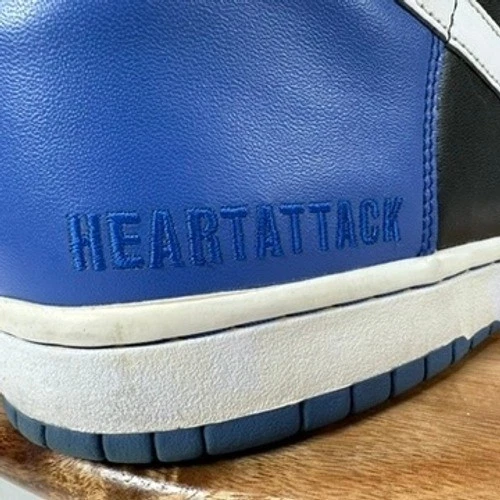 Nike ID Dunk High 316142-991 2008 azul negro blanco rosa raro talla 13 Heartattack Foto 2 de 4