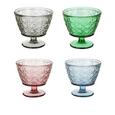 Set 4 coppette gelato colorate in vetro 355 ml Tahiti multicolore