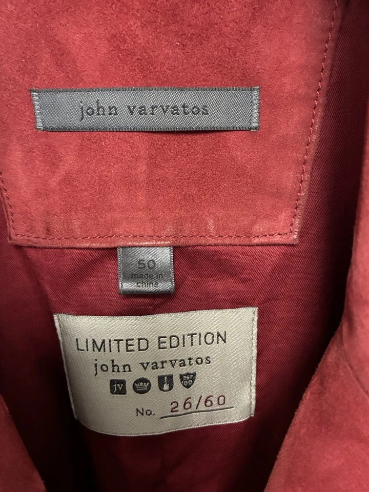$2998 John Varvatos Limited Edition Suede Jacket EU 50 USA 40 Imperfection - Image 4 of 4