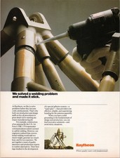 Raytheon Vintage Magazine Ad TRC-170 Troposcatter Antenna 1980s Era