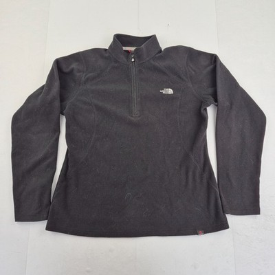 THE NORTH FACE Fleece Large 16 18 Black Womens Jumper Casual Pullover 1/4 Zip