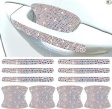 10PCS Crystal Car Door Handle Scratches Protector, Car Door Ha Color: Colorful
