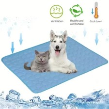 Premium Heavy Duty Pet Cooling Mat Ice Silk Cooling Pad Large Dogs Washable
