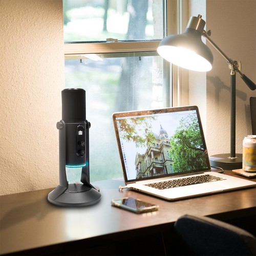 Microphone pour PC Ordinateur Portable Gaming Streaming Enregistrement USB Plug & Play Mic - Photo 10/12