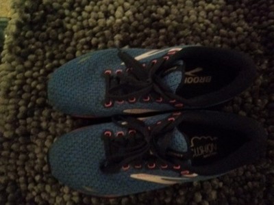 Brooks Women s Ghost 15 Running Shoes Blue Peacoat Pink 1203801B469 Size 8.5