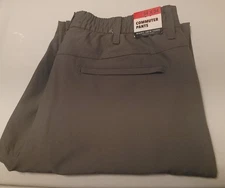 Marc New York Men's Commuter Pant Slim Fit ;  4-Way Stretch Gray 34 × 34 NWOT