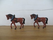 Elastolin Pferde Kutschpferde Pferdegespann Gespann 70er Jahre