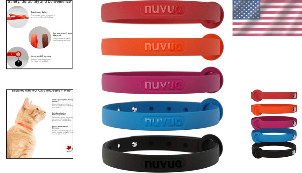 Paquete de collar de gato suave Breakaway - 5 colores incluidos Foto 2 de 4
