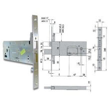 Cisa 57357- 90 Serratura Scrocco