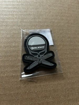 Olight Skull Morale Patch Taschenlampe Swag Torch Sammlerstück selten eingestellt