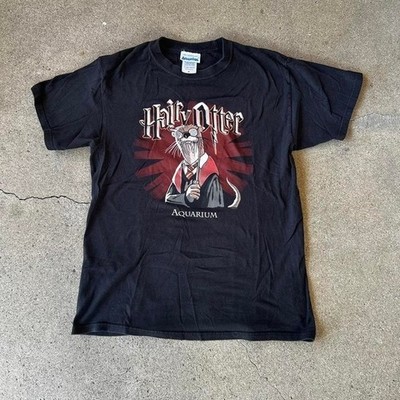 Vintage 2000s Hairy Otter Harry Potter animal parody graphic tee shirt tshirt